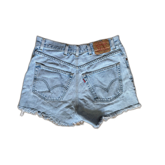 Vintage Levi's 550 Blue Cut Off Denim Shorts Women's Size 30 - Picture 4 of 6